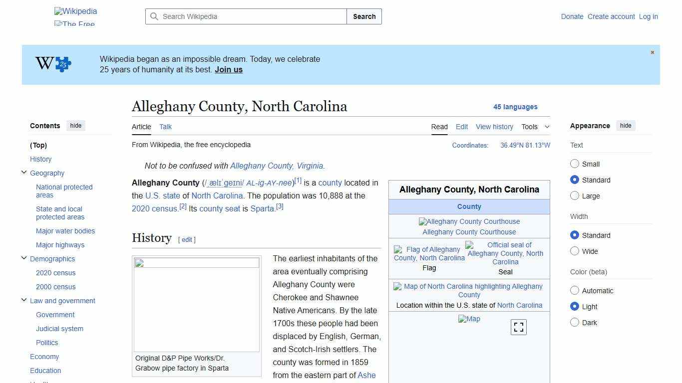Alleghany County, North Carolina - Wikipedia